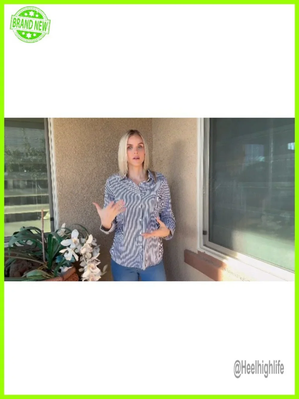 Super Soft Striped Button Down Shirt Long Sleeve Casual Collared Blouse with - Picture 6 of 6